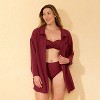 Women's Gauze Cover Up Shirtdress - Shade & Shore™ - 4 of 4