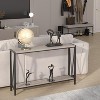 Garvee Console Table, 2-Tier Entryway Table with Storage, 43" Narrow Sofa Table with V Design, Industrial Console Table - 4 of 4