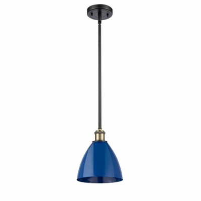 Plymouth Dome - 1 Light Stem Hung Pendant In Industrial Style-9.25 Inches Tall and 7.5 Inches Wide
