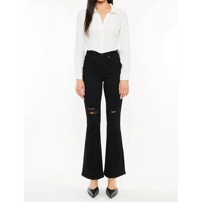 Women's Mars High Rise Flare Pants - KanCan