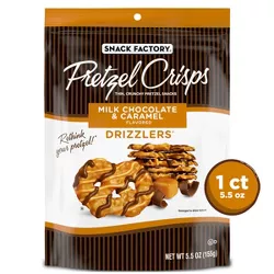 Snack Factory Milk Chocolate & Caramel Drizzlers Pretzel Crisps - 5.5oz