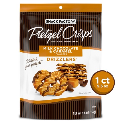 Snack Factory Milk Chocolate & Caramel Drizzlers Pretzel Crisps - 5.5oz - image 1 of 4