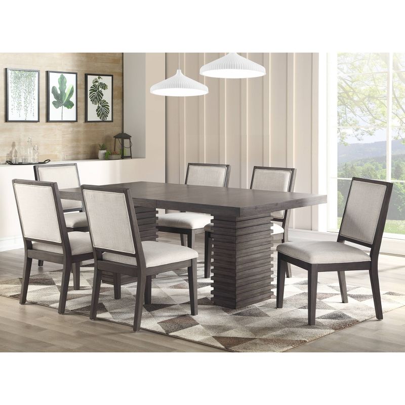 Mila Dining Table Washed Gray - Steve Silver Co., 5 of 8
