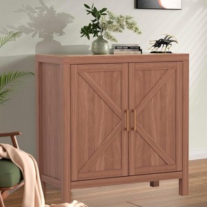 30" Sideboard Buffet Storage Cabinet, 3 Tier Coffee Bar Cabinet with Adjustable Shelf & Door, Large Kitchen Storage Cabinet,for Living Dining Room - 1 of 4
