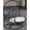LOVMOR Cat Swing Bed with Stand&Cushion, Cat Egg Chair w/ Rattan Wicker Appearance, Indoor Hanging Swinging Cat Bed for Cats, Small Dogs&Small Animals - 3 of 4