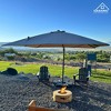 CASAINC 10 FT Square Cantilever Umbrella with Base - 3 of 4