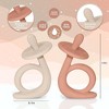Baby Teething Toys, Silicone Baby Teether Baby Chew Toys Freezer Safe BPA Free, Soothe Babies Gums Teething - 2 of 4
