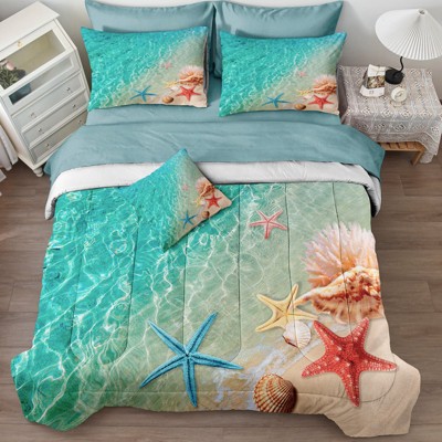 Comforter Set Bed in a Bag – Soft All Season Bedding with Sheets, Pillowcases & Cushion Cover, Lightweight Cozy Quilt