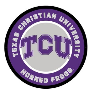 Evergreen Ultra-Thin Edgelight LED Wall Decor, Round, Texas Christian University- 23 x 23 Inches Made In USA - 1 of 4