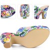 Perphy Women's Platform Floral Chunky Heel Slides Sandals - 3 of 4