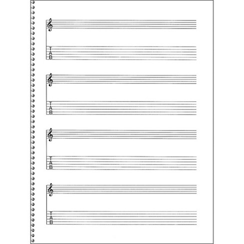 Music Sales Passantino Guitar Manuscript Paper Spiral Pad 159 4 Staves 64 Pgs 9x12 Target