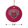Central Washington University Primary Logo Porcelain Holiday Christmas Tree Ornament - 3 of 4