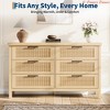6-Drawer Dresser for Bedroom w/Wave Board Design | Modern 48" Wide Chest of Drawers w/Metal Handles | Multi-Functional Closet Organizers and Storage - 3 of 4