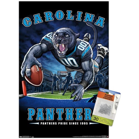 Trends International Nfl Carolina Panthers - Neon Helmet 23 Unframed Wall  Poster Print Clear Push Pins Bundle 14.725 X 22.375 : Target