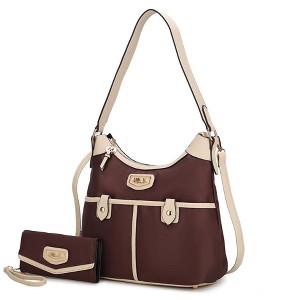 MKF Collection Harper Nylon Shoulder Hobo Bag with Matching Wallet by Mia K - 1 of 4