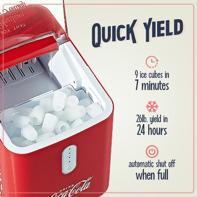 Coca-Cola Red Portable Countertop Ice Maker