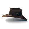 Western Express Brown Felt Finish Western Cattleman Hat - 3 of 4