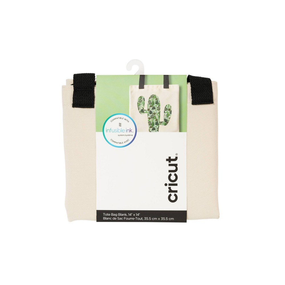 Cricut Infusible Ink Blank Tote Medium: Polyester Craft Bag for Sublimation & Cricut Projects, 14"x14"
