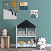 LuxenHome Kids Multi-Functional Dinosaur House Bookcase Toy Storage Bin Floor Cabinet with Blackboard Multicolored - 3 of 4