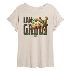 Women's - Marvel - Guardians of the Galaxy I Am Groot Oversized Graphic T-Shirt - 1 of 4