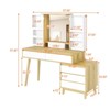 Vanity Desk, Makeup Vanity - with Mirror & Lights, 7 Drawers, Big Set with Stool for Bedroom (White) - 3 of 4