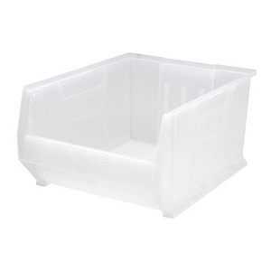 Quantum Storage Systems Hulk 24" Container, 23-7/8"L X 18-1/4"W X 12"H, Stackable, Polypropylene, Clear, Made In Usa - 1 of 1