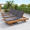 VisioGear Chaise Lounge Chairs, Pool Chairs Lounges with Space On One Side, Beach Recliners with Adjustable Backrest, Dark Gray, 79"*37.75"*34" - 2 of 4