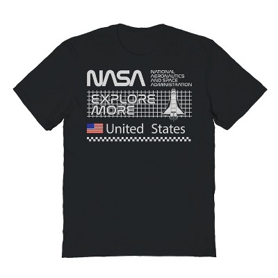 NASA Men's NASA Explore More Short Sleeve Graphic Cotton T-Shirt