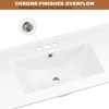 APRILSOUL Bathroom Vanity Sink Top with Three Holes, Ceramic Vanity Sink Top with Overflow, Drop in Bathroom Vessel Sink, Glossy White - 4 of 4