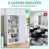 Lockable Metal Storage Cabinet 2-Door 5-Shelf, Mlezan Heavy Duty Garage Cabinet for Home/Office/Gym - 4 of 4