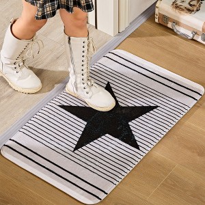 VECELO Front Door Mat Welcome Mat, Absorbent Muddy Kitchen Rugs, Non-Slip Rubber Backing Doormat - 1 of 4