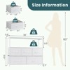 DOMETOUR 5 Drawer Dresser for Bedroom Fabric Storage Tower, Storage Cabinet Tall Chest Organizer Unit Bins Living Room Entryway Closet-Black - 3 of 4