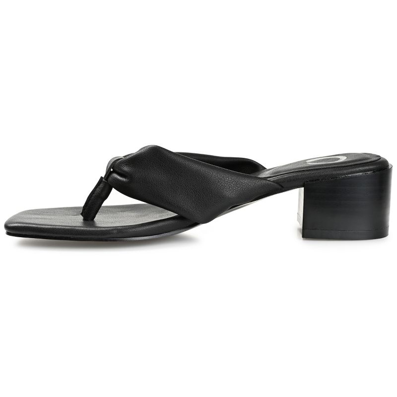Journee Collection Womens Seelah Low Stacked Heel Flip Flop Sandals, 3 of 11