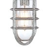 John Timberland Marlowe Industrial Outdoor Wall Lights Set of 2 Galvanized Steel Cage Frame 13 1/4" Clear Glass for Post Exterior Barn Deck House Yard - 2 of 4