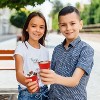 4E's Novelty Valentine's Day Plastic Reusable Cups 8 OZ 12 Pack, Red with Hearts Valentines Tumblers - 3 of 4
