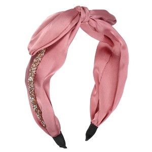 Unique Bargains Women's Bunny Ears Wide Bow Headbands - 1 of 4