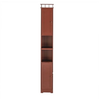 The Lakeside Collection Slim Bathroom Storage Cabinet - Space Saving Organizer