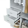 Keloyid 63 in. W White Tower System Modular 7 -Shelf Wood Closet System with 2 Drawers - 4 of 4