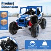 Costway 24V Kids Ride on UTV with 4 x 100W Powerful Engine Remote Control High/Low Speed Pink/Black/Red/Navy - 3 of 4