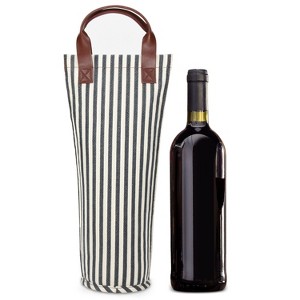 Tirrinia Wine Gift Bag, Insulated Padded Thermal Single Wine Bottle Carriers, Cooler Tote, Wine Lover Essentials - 1 of 4
