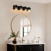DAKAFUL Bathroom Vanity Light, Vanity Fixtures with Clear Glass Shades,Modern Matte Black Wall Sconce Over Mirror,for Bedroom/Living Room - 3 of 4