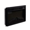 NicBex 18 Inch Electric Fireplace with 3 Levels Adjustable Brightness Flame Heater Fireplace 1400W Heat,Overheating Protection,Black - 3 of 4