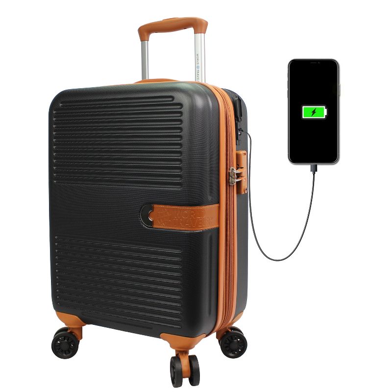 World Traveler Garland Hardside 3-Piece Luggage Set With USB Port, 2 of 8