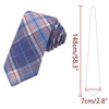 INSPIRE CHIC Plaid Woven Self-tied Striped Skinny Necktie 2.8" for College Graduation Campus 1 Pc - 2 of 4