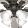 Hunter Fans 52" Amberlin Lighted Ceiling Fan Noble Bronze Finish with Integrated LED and Pull Chain Control - 2 of 4
