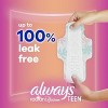 Always Radiant Teen Pads, Size 1, Regular, with Wings, Unscented, 42 CT - 3 of 4