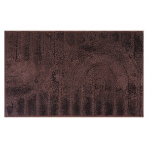 REGALWOVEN Geometry Pattern Soft Shaggy Absorbent Non Slip Shaggy Bath Floor Mat 1 Pc - 1 of 4
