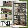 Kumasinova 77 Inch Bookshelf,Modern Large Display 8-Tier Bookcase Open Shelves for Living Room,Bedroom,Office,Brown - 4 of 4