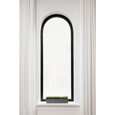 Geo Series 16" Gray Plastic-Stone Composite Planter Box Set