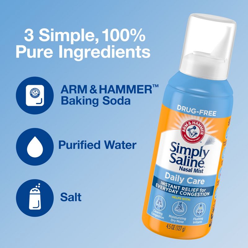 Simply Saline Nasal Care Daily Relief Mist Spray - 4.5oz, 6 of 18